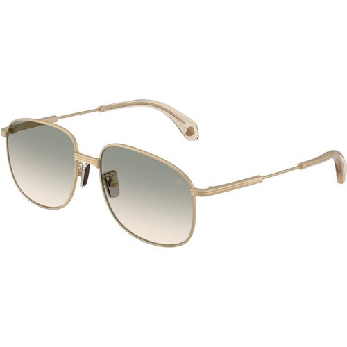 Moncler Unisex Moncler ME4013 FENNIX 10242C Gafas de sol Acero Oro Marrón Piloto Normal Matizado
