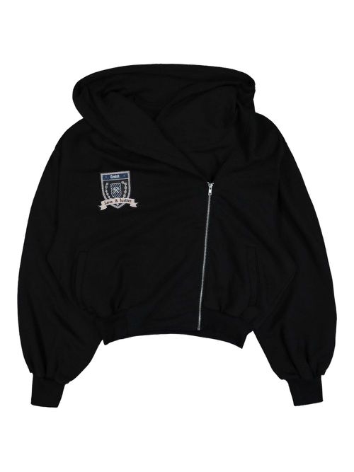 Logo-patch hoodie - BLACK