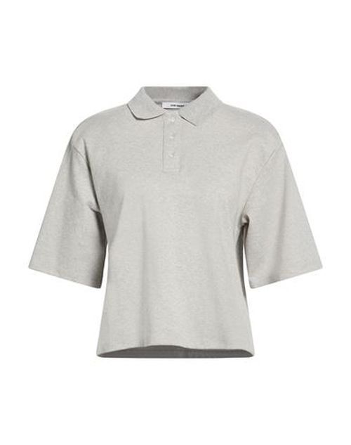 Woman Polo shirt Light grey Size M Cotton, Elastane