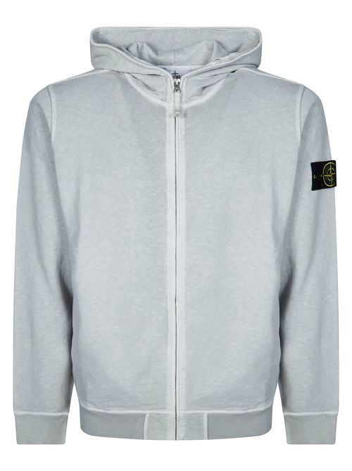 Oleander Regular-fit Zip-up Hooded Sweatshirt with Pockets MALFILÉ FLEECE 'OLD' EFFECT