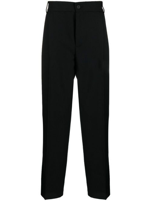 Straight-leg tailored trousers - Black