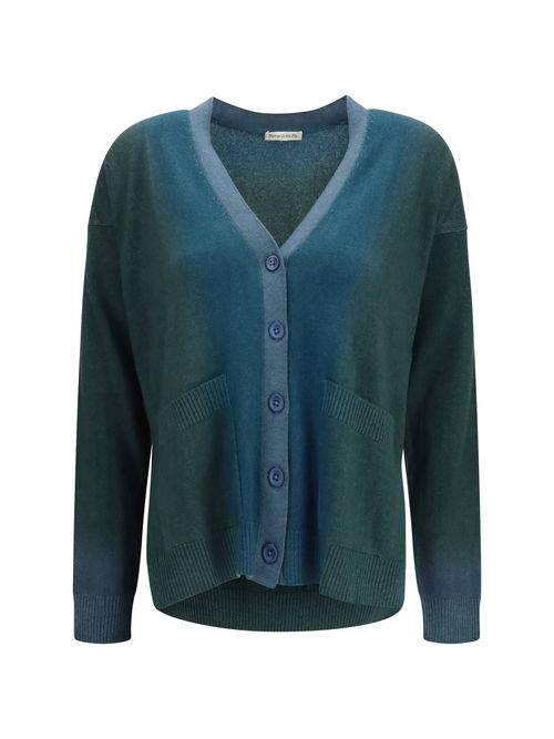Ombré Cashmere Cardigan — Blue