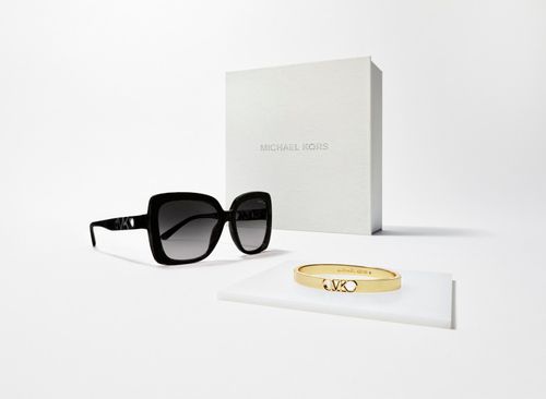 Michael Kors Woman Sunglass MK2213 Nice Sunglasses + Jewelry Gift Set -  Frame color: Black, Lens color: Dark Grey Gradient