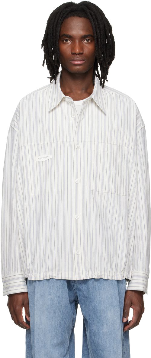 Blue Stripe Patch Shirt