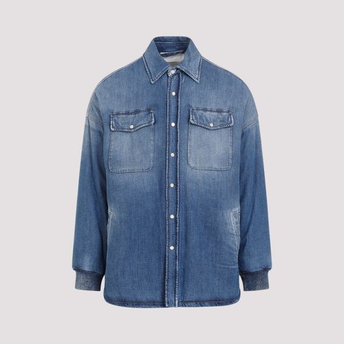 Blue Quilted Denim Shirt