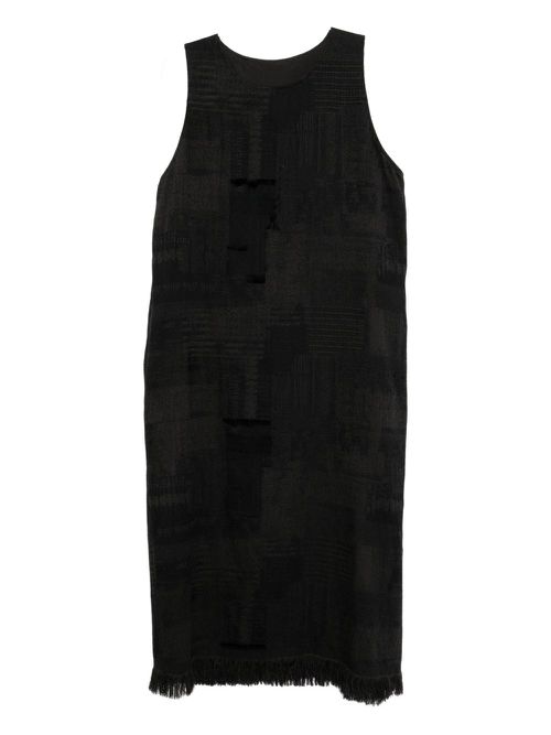 Twill sleeveless dress - Grey