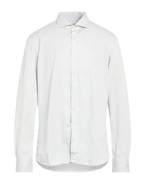Man Shirt Light grey Size 16 Cotton, Lyocell