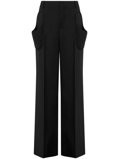 Straight-leg trousers - Black