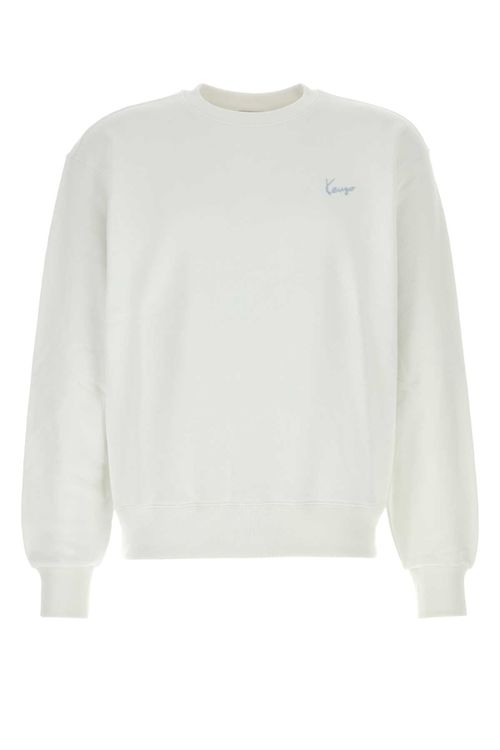 Logo-Embroidered Cotton Sweatshirt — White