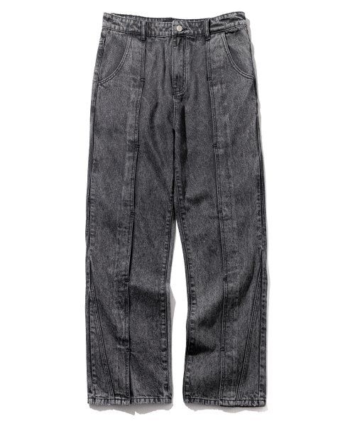Incision Inverted Washed Denim Pants MFTJP001-BK