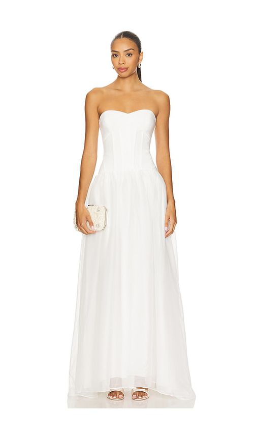 ELLIATT Solange Gown in Ivory.  XL. Also in L, M