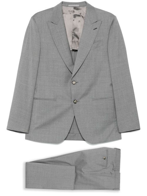 Caruso mélange-effect suit - Grey