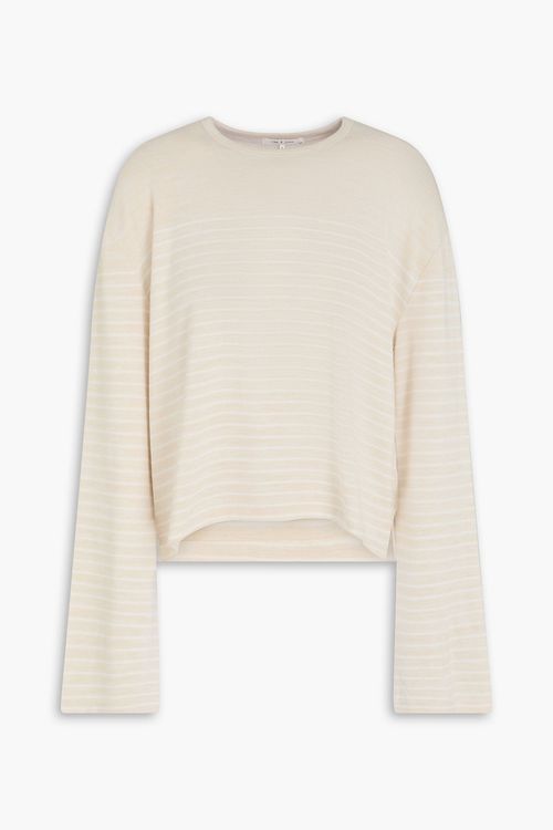 Striped jersey top - Neutral - L