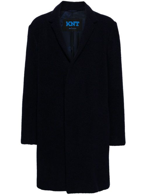 Single-breasted fleece coat - Blue