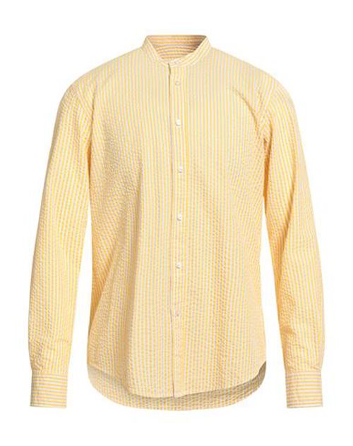 Man Shirt Yellow Size 17 Cotton