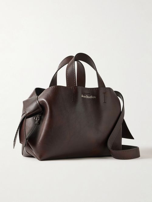 Knotted Leather Tote - Brown