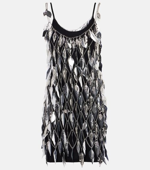 Chain-detail embellished minidress