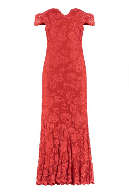Sweetheart Long-sleeve Maxi Dress