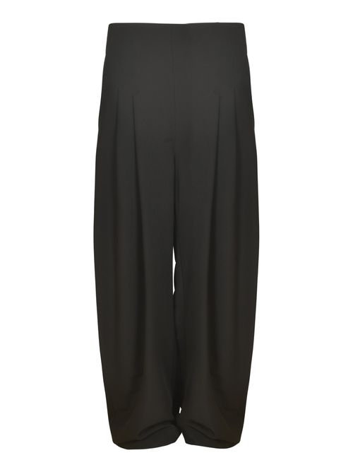 Wide Leg Plain Trousers