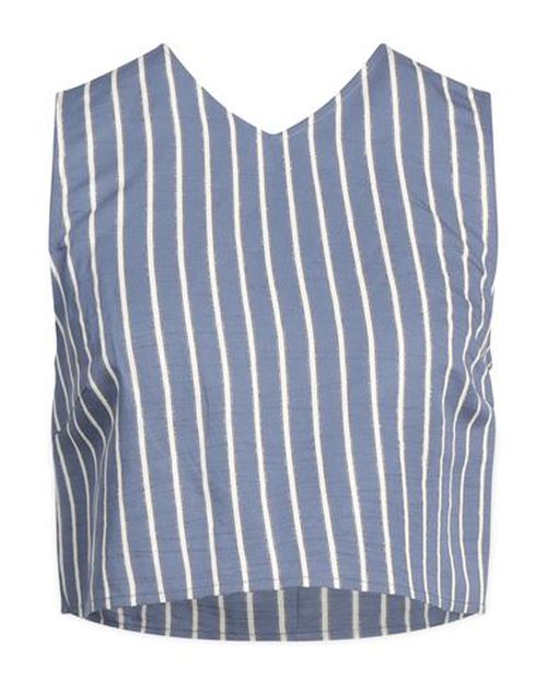 Woman Top Pastel blue Size 6 Viscose, Polyester, Metal