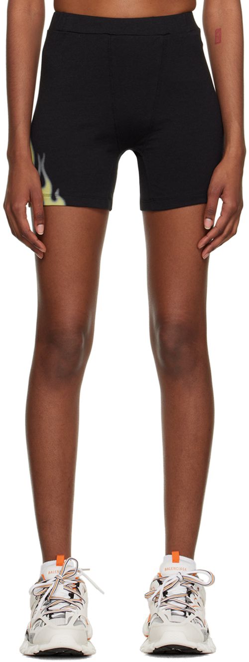 Black flame bike shorts