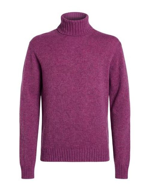 Man Turtleneck Mauve Size XS Virgin Wool