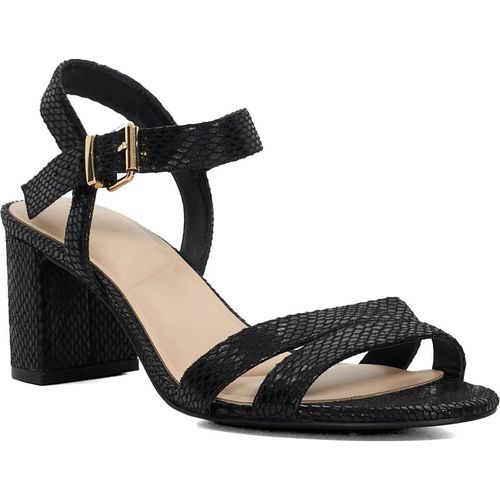 Dune London Womens Ladies Wf Merisa - Wide-Fit Block-Heel Sandals - Black Fabric