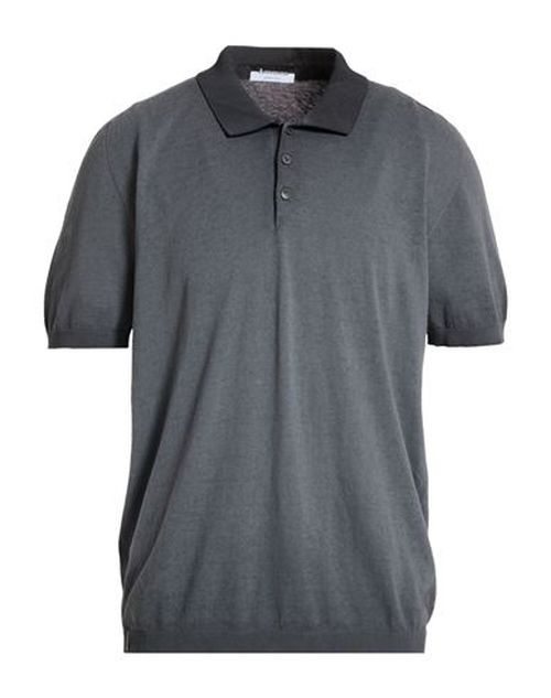 Man Polo shirt Charcoal Size 44 Cotton