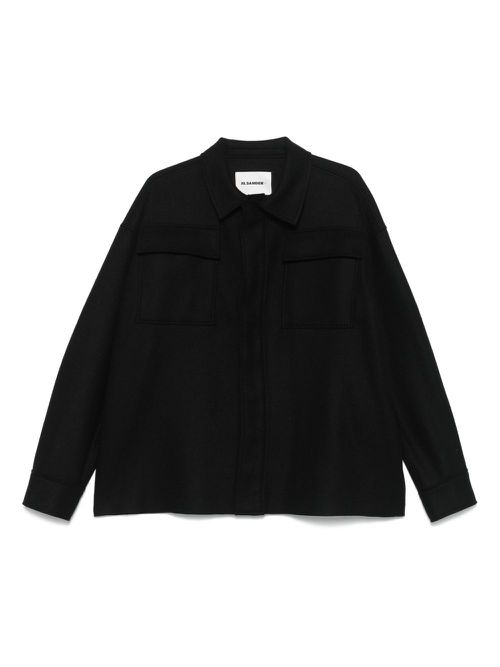 Pocket-detail shirt - Black