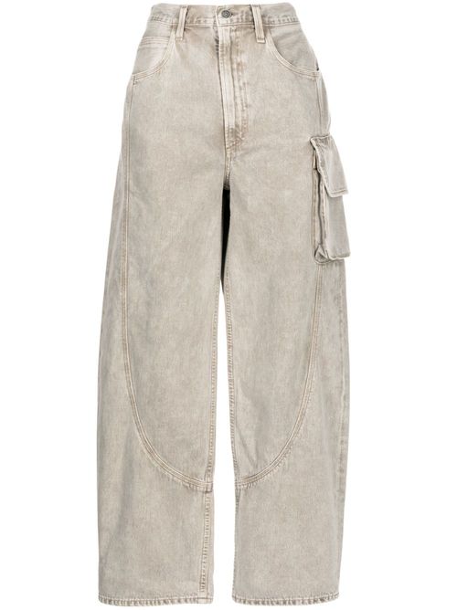 Cass wide-leg cargo jeans - Brown
