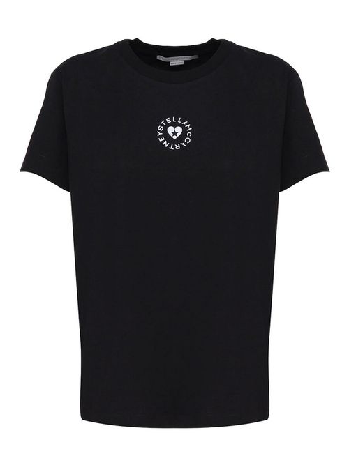Cotton t-shirt with circular logo