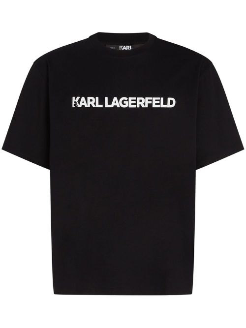 Elongated Logo organic cotton T-shirt - Black