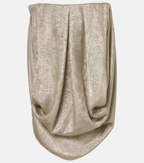 Zeal draped lamé top