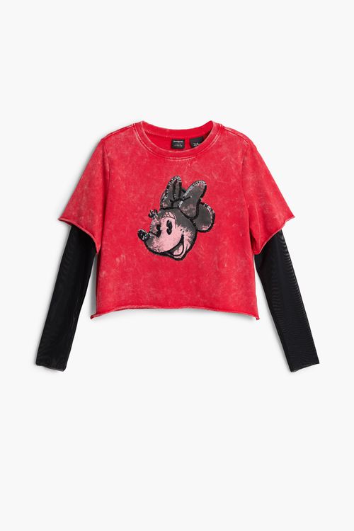 Double-sleeve T-shirt Mickey Mouse