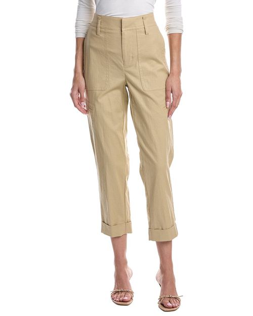 Linen-Blend Utility Pant