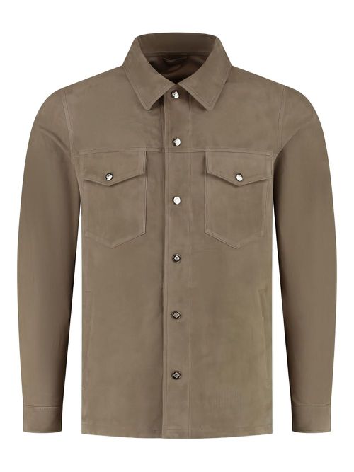 Long-sleeved shirt jacket - Brown
