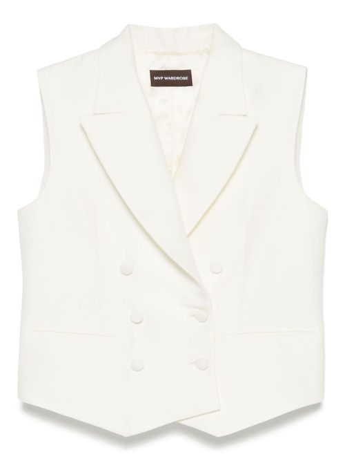 Mvp wardrobe double-breasted waistcoat - White