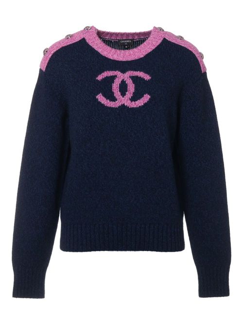 CHANEL Pre-Owned 2022-2023 cashmere sweater - Blue