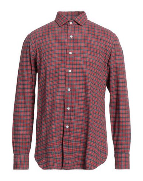 Salvatore Piccolo Man Shirt Red Size 15 ½ Cotton