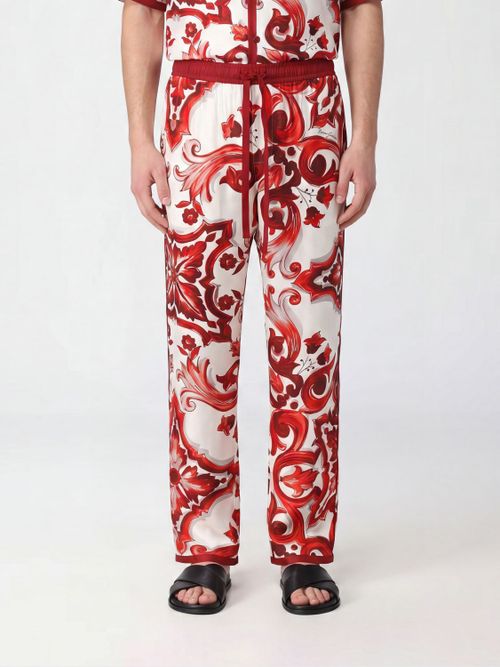 Pants Men color Red