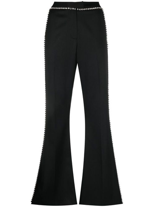 Mark crystal-embellished trousers - Black