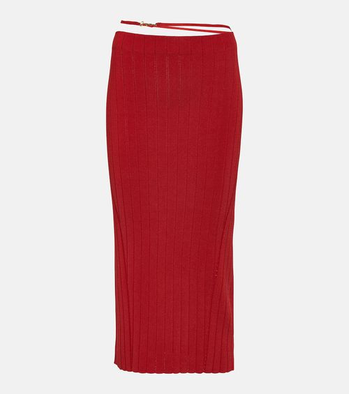 La Jupe Pralu knitted midi skirt