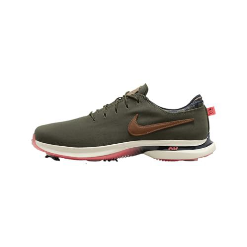 Nike Victory Tour 3 Golf Shoes (FQ8302-300, Cargo Khaki/Black/Hot Punch/Light British Tan)