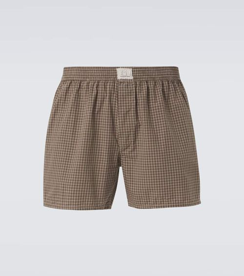 Checked cotton boxers