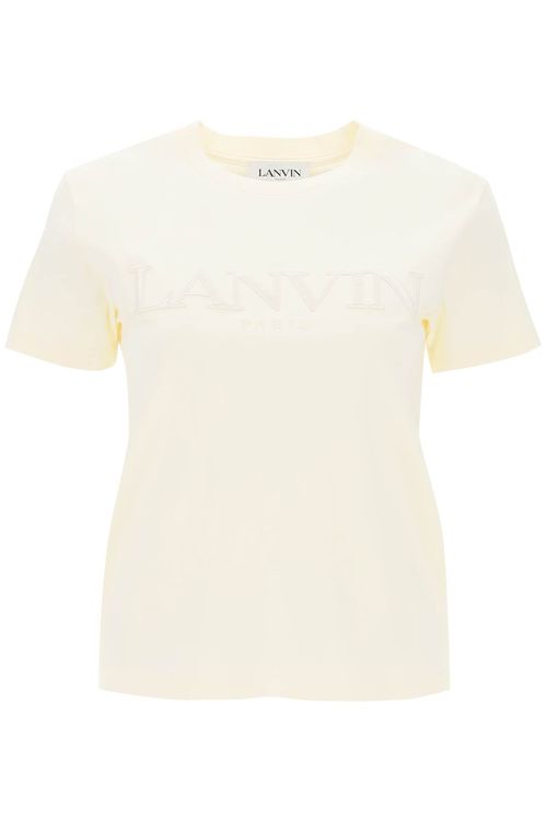 -T Shirt Con Logo Ricamato-Donna