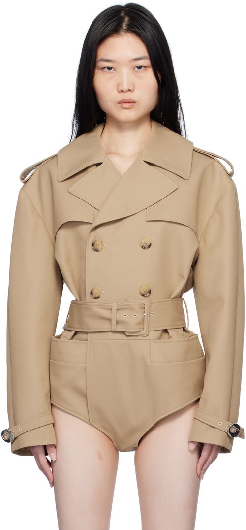 Coperni Beige Body Trench Coat