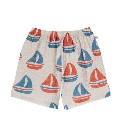 Konges Sløjd Elliot printed cotton seersucker shorts