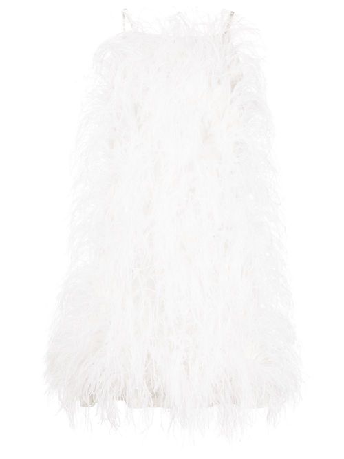 Shannon feather dress - White