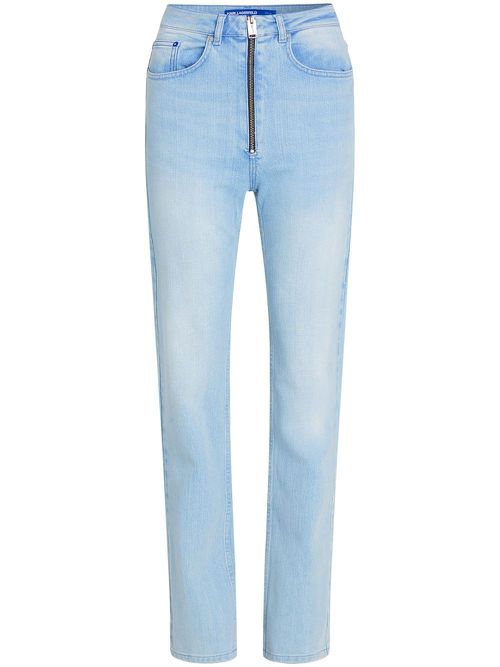 High-rise slim-cut jeans - Blue