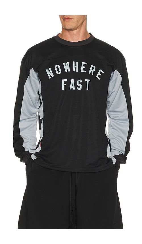 Deva States Static Long Sleeve Mesh Jersey in Black. M. Also in S, L, XL/1X, XXL/2X
